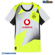 Camisa de Futebol Borussia Dortmund Felix Nmecha #8 Equipamento Secundário Mulheres 2025-26 Manga Curta